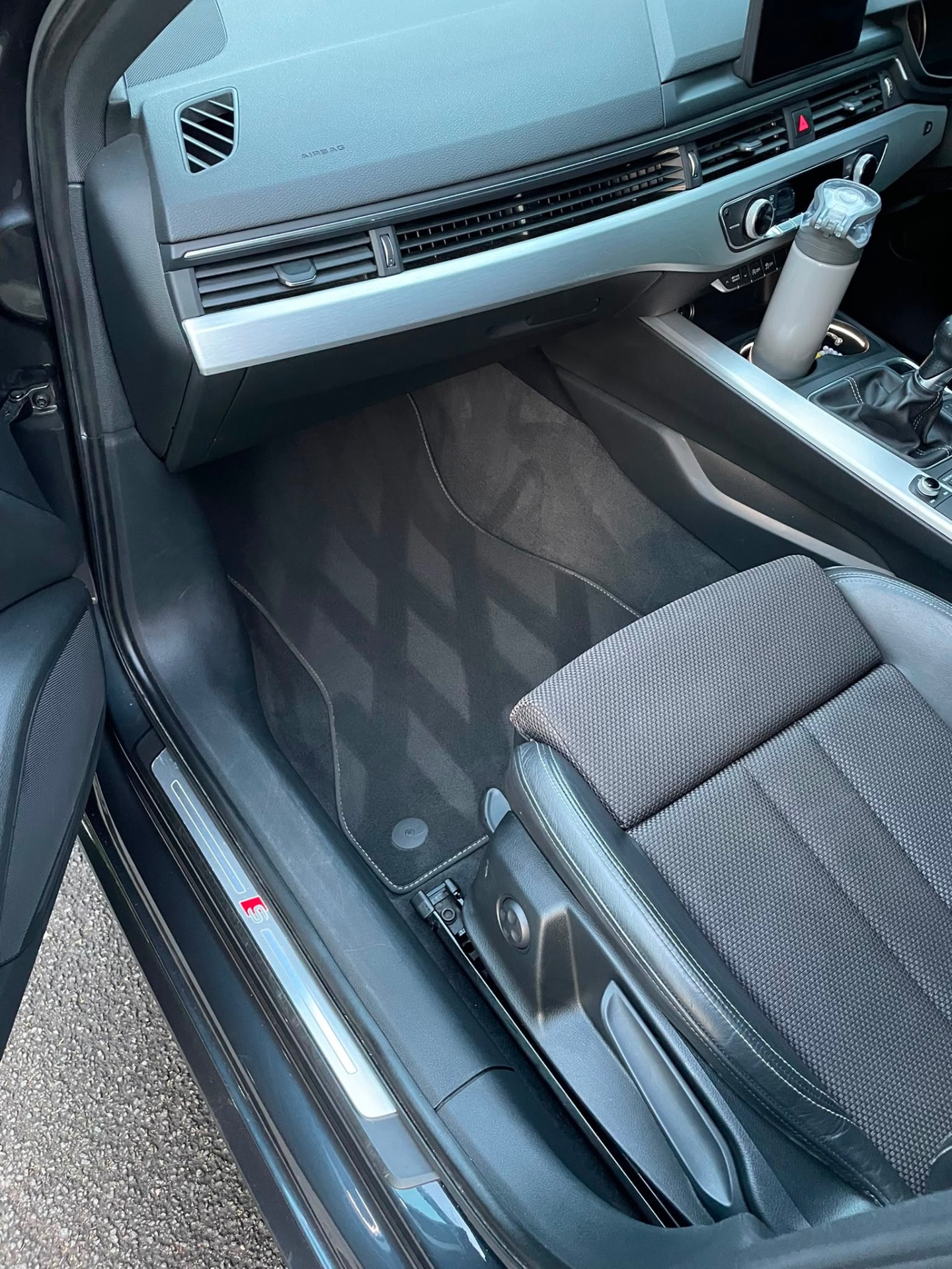 Audi footwell and mats after an M&M Deluxe interior valet
